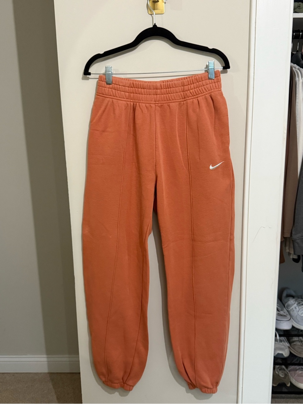 Nike Coral/Orange Fleece Jogger Pants